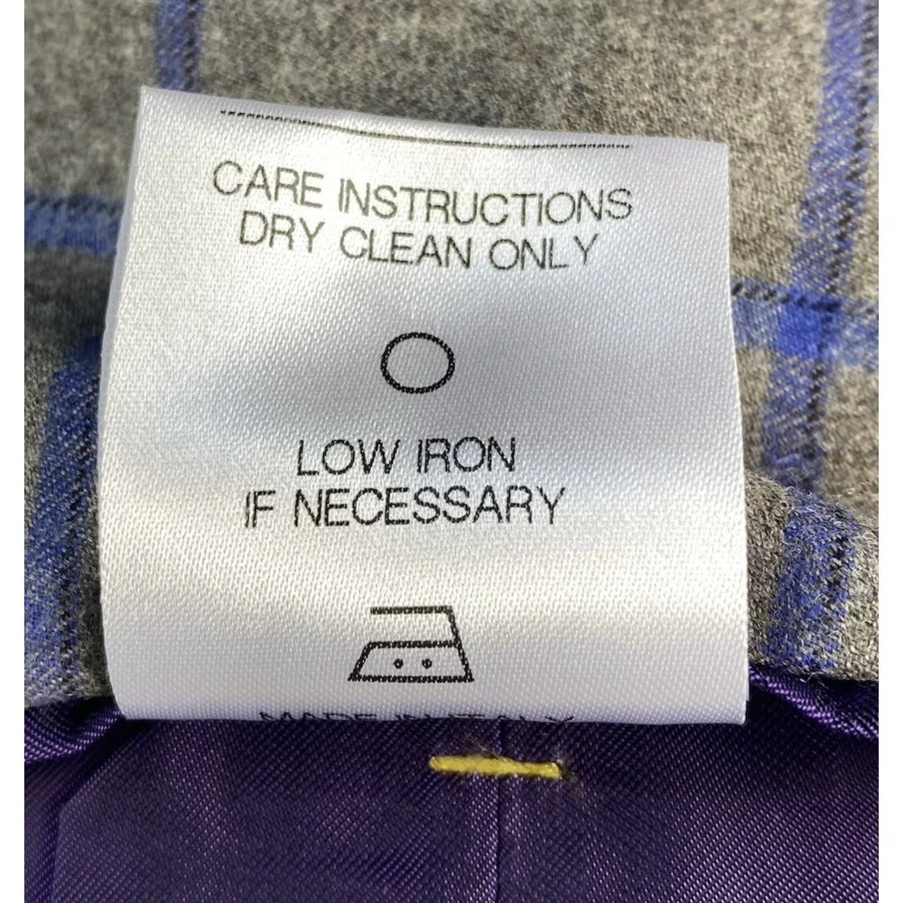 Robert Talbott Estate Sport Coat 42S Slim Grey Blue Windowpane Wool Silk -Tag 50